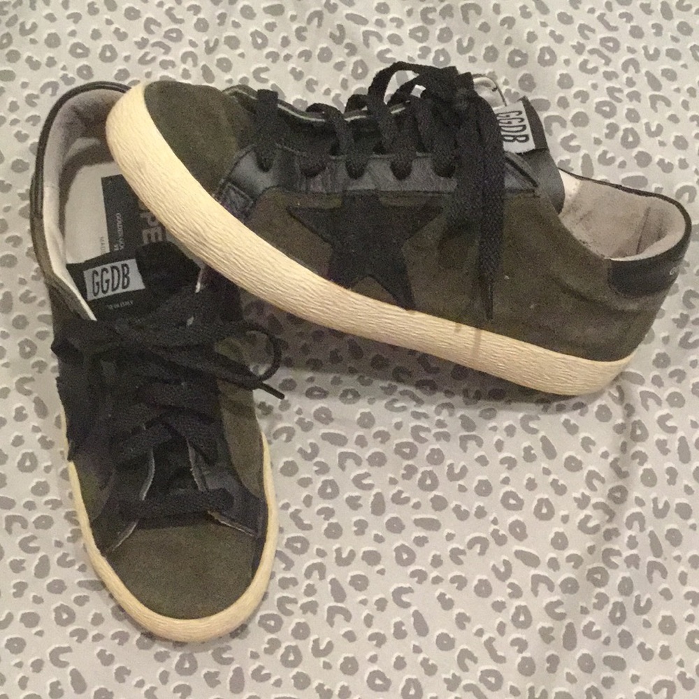 Golden Goose Superstar Sneakers 37 Green Black Special Edition